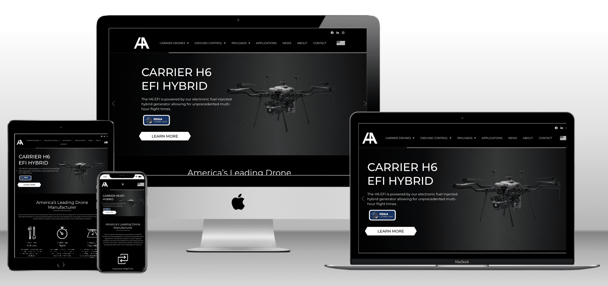 Raiotech Website Design Mockup